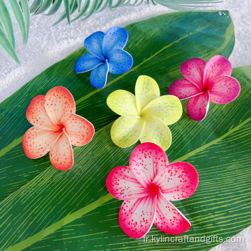 Prime de cheveux en mousse de mousse à la main imprimé Plumeria